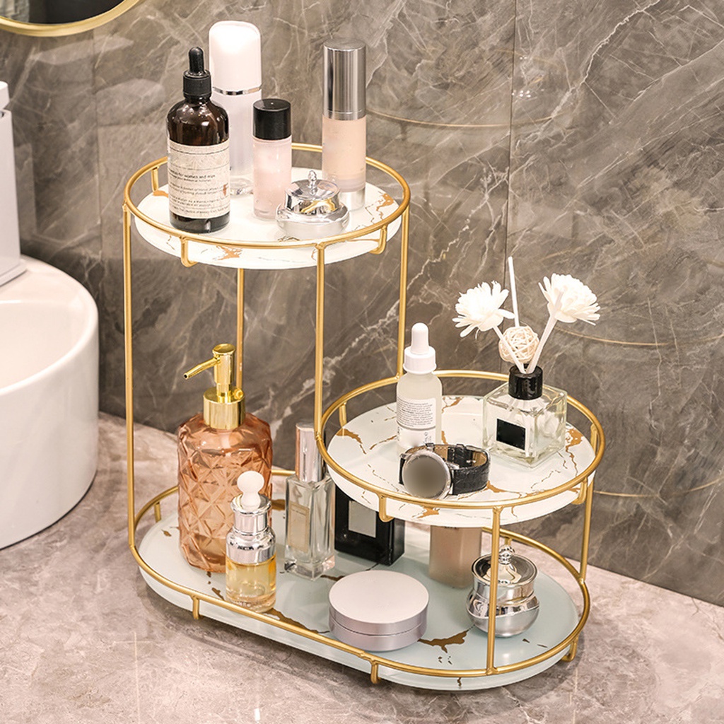 Khay Đựng Nước Hoa Ba Tầng Trang Trí Phòng Tắm