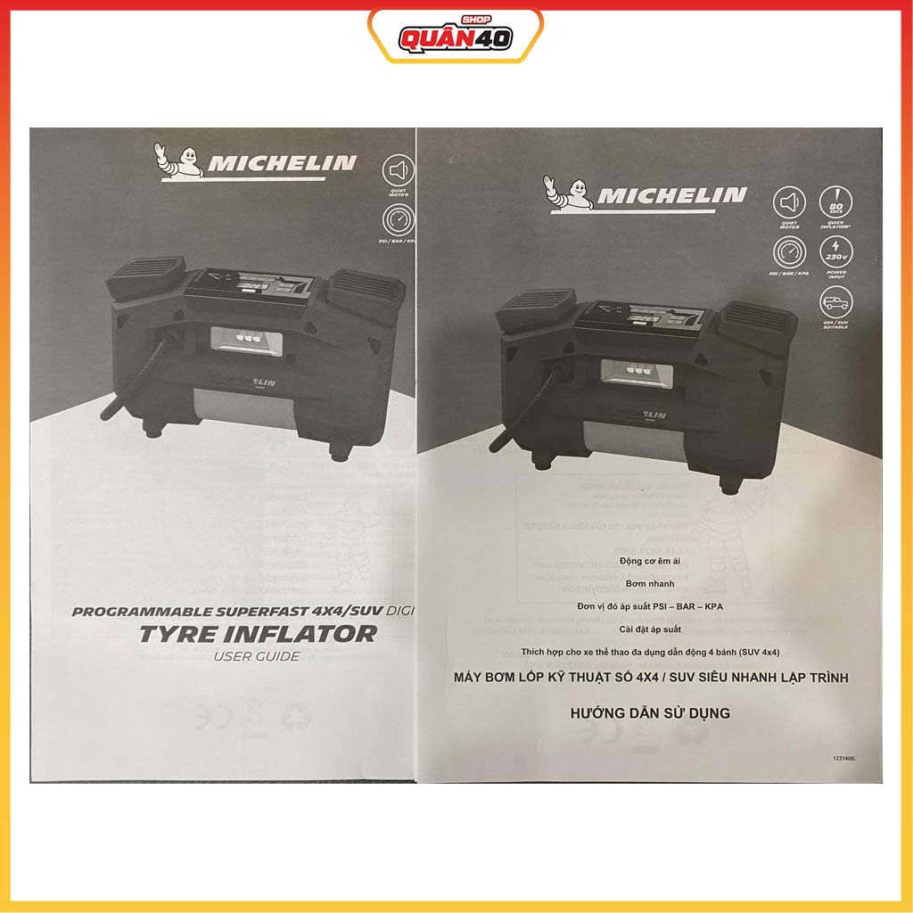 Bơm Điện Ôtô Tự Ngắt 2 Piston Michelin 12314 - Hàng Chính Hãng