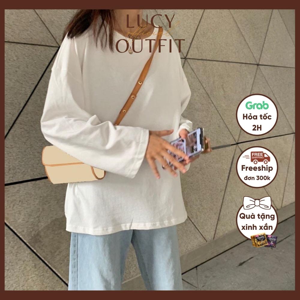 Áo thun dài tay nhiều màu dáng oversize Lucy Outfit thiết kế