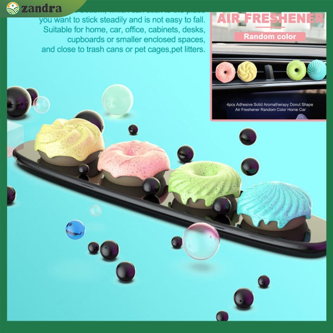 Set 4 Viên Tinh Dầu Thơm Khử Mùi Đa Năng Hình Bánh Donut Cho Nhà Ở / Văn Phòng / Xe Hơi
