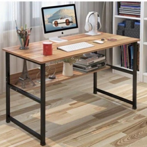 BÀN làm việc gỗ , chân sắt dùng cho văn phòng, AB01 học bài, để máy tính cho học sinh, sinh viên giá rẻ