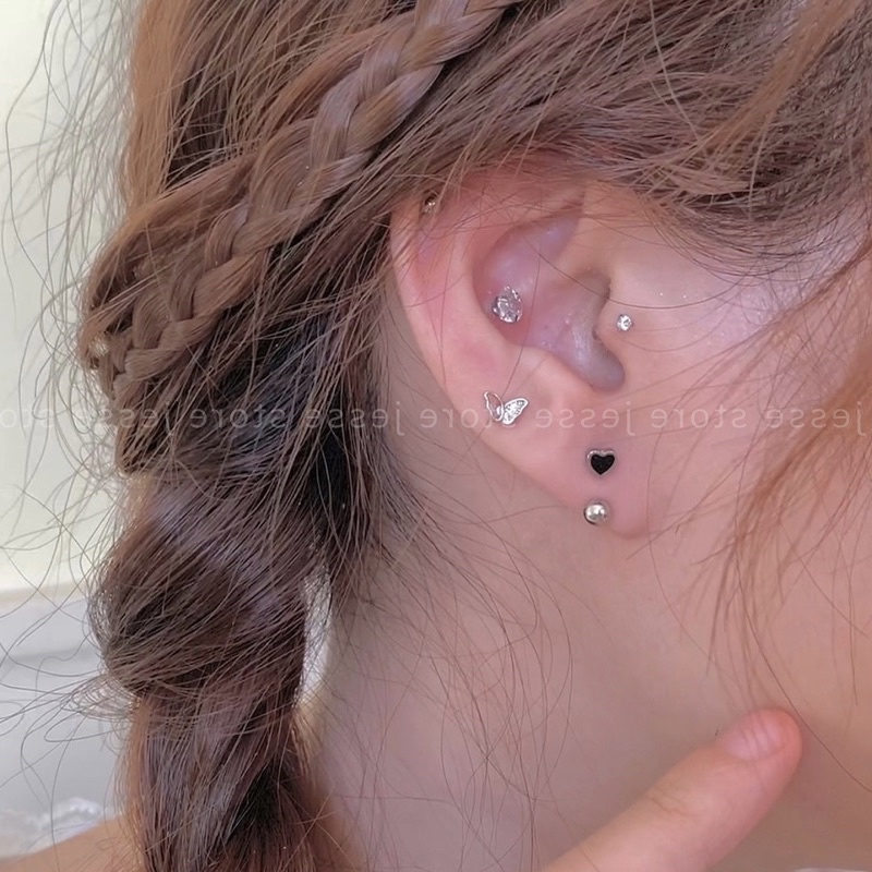 Khuyên tai thép không gỉ  hình 🦋 T20 jesse store