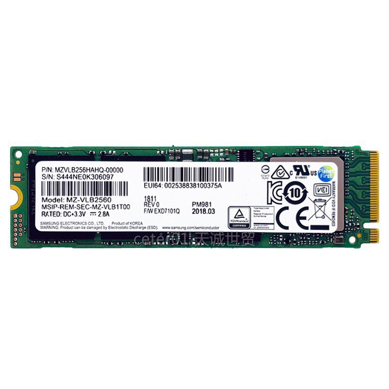 Ổ cứng SSD M2-2280 PCIe 512GB Samsung PM981A NVMe 36T