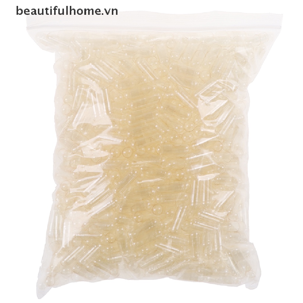 Bộ 1 # 0 # 00 # Bộ 100 Viên Nang Gelatin Trong Suốt