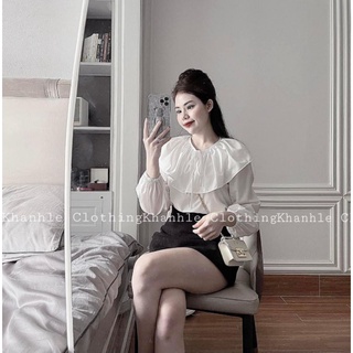SET SƠ MI BÈO THẮT NƠ MIX CV KAKI