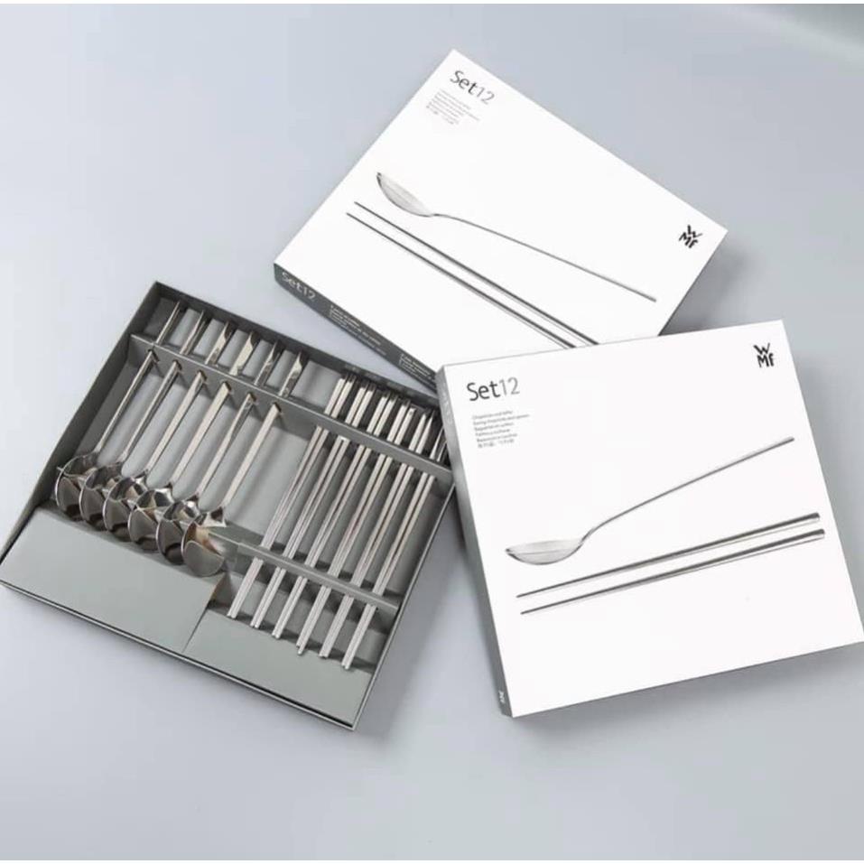 Bộ 12 thìa muỗng đũa inox kháng khuẩn 304