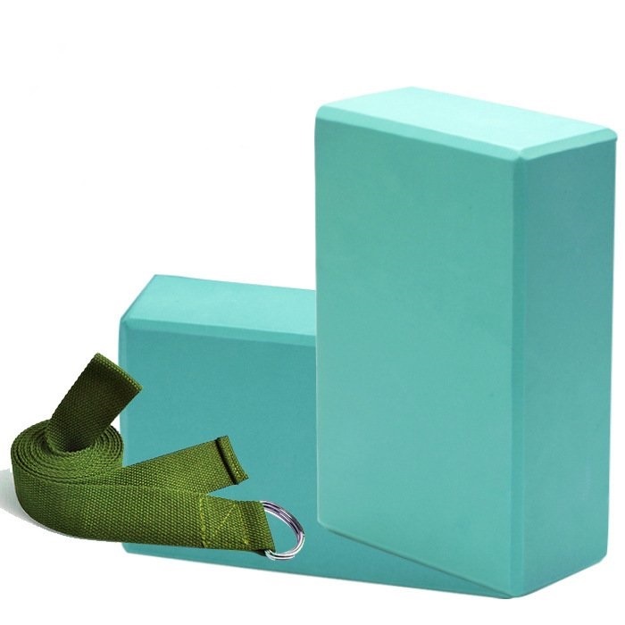 Combo 1 dây và 2 gạch tập yoga PVC