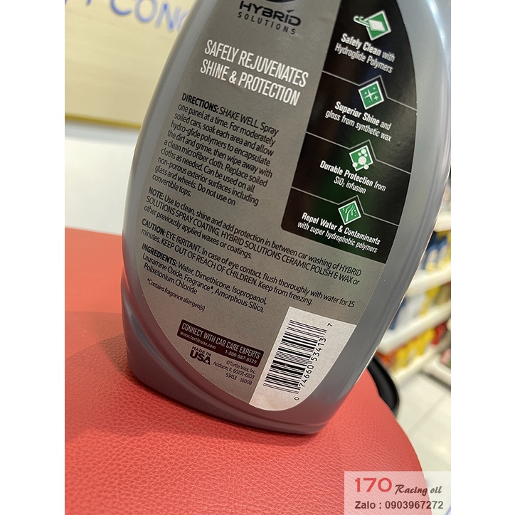 Chai Xịt Làm Bóng Sơn 3 Trong 1 Turtle Wax Hybrid Solutions Ceramic 3-In-1 Detailer 946 ML Hàng Chính Hãng USA