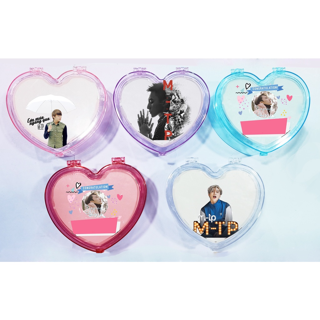Hộp tim sơn tùng kèm gương HKG1 mtp dễ thương cute đựng trang sức hoạt hình