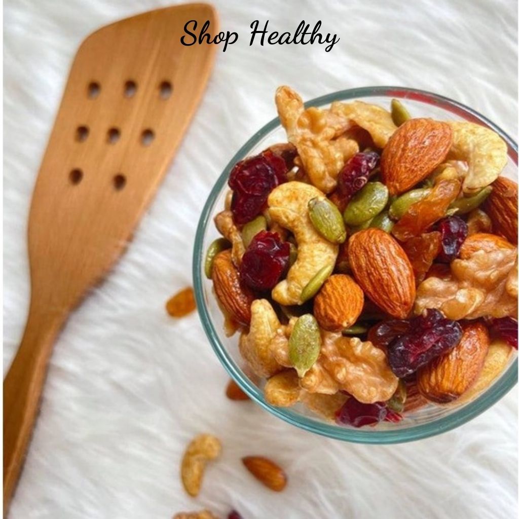 Granola siêu hạt dinh dưỡng mix  loại đặc biệt hộp 500g  các vị ăn kiêng eatclean