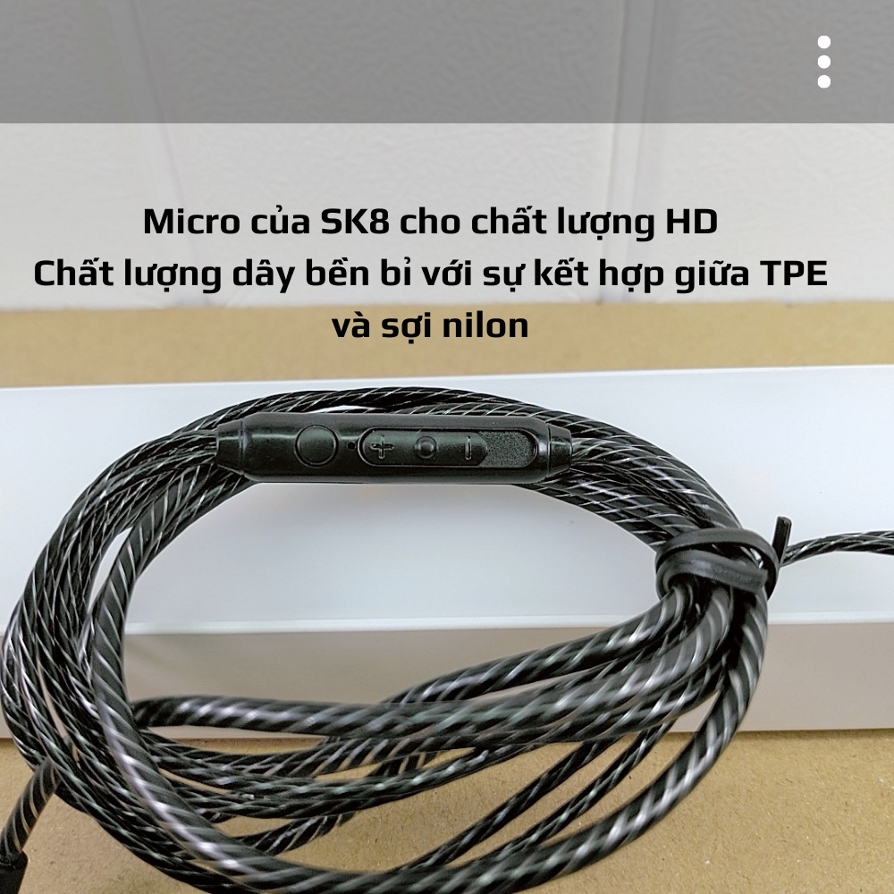 Tai nghe thời trang trẻ QKZ SK8, mic Hifi, Super Bass Rock, jack cắm vuông