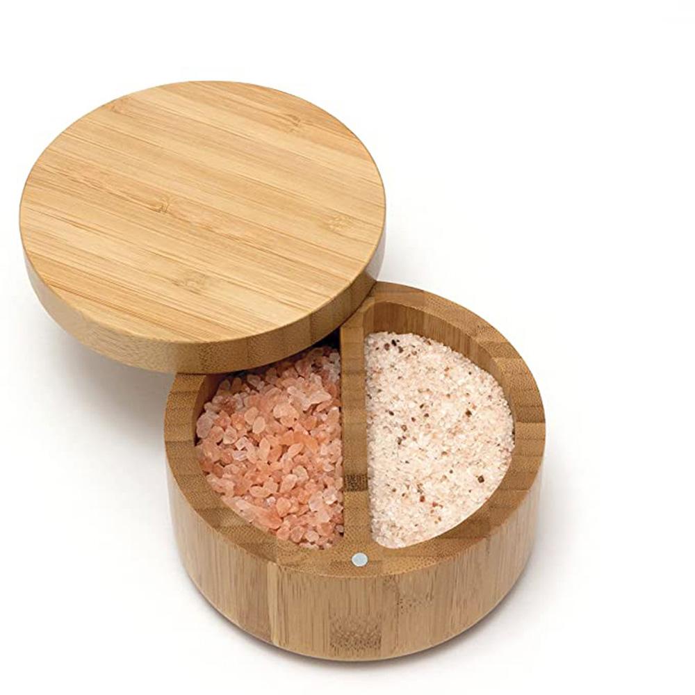 Hộp Đựng Gia Vị 2 Ngăn Sáng Tạo Cho Nhà Bếp