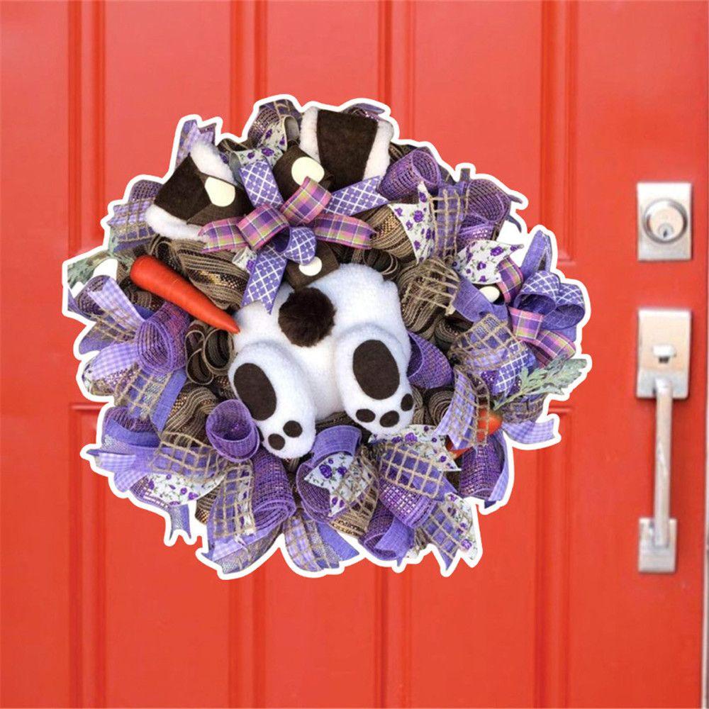 CONOPERY Miếng Dán Tường Trang Trí Hình Thỏ Phục Sinh Bằng PVC