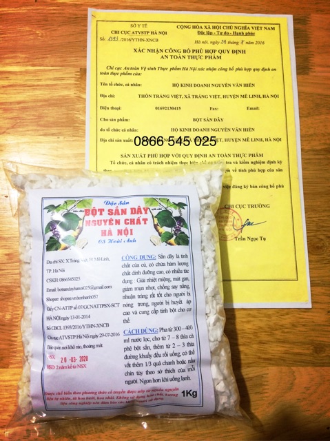 1Kg Bột sắn dây nguyên chất Hà Nội (ATTP) | BigBuy360 - bigbuy360.vn