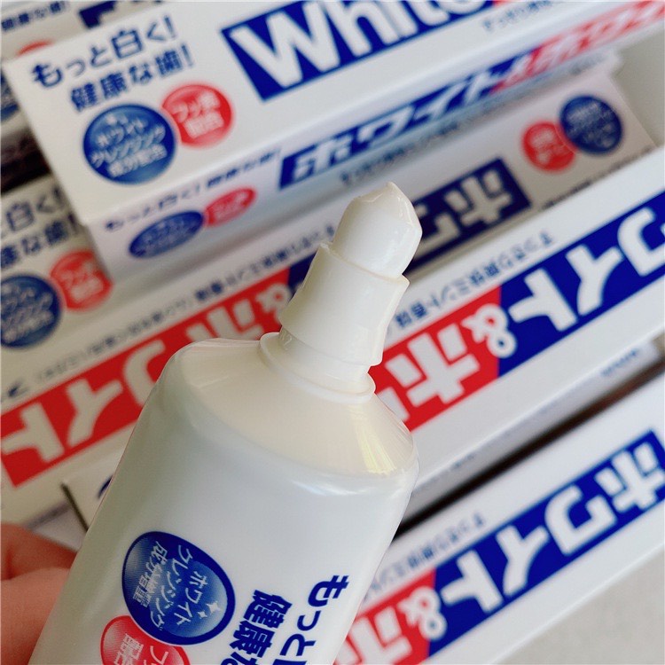 Kem đánh răng White &amp; White Lion làm trắng răng , hơi thở thơm mát Nội Địa Nhật Bản