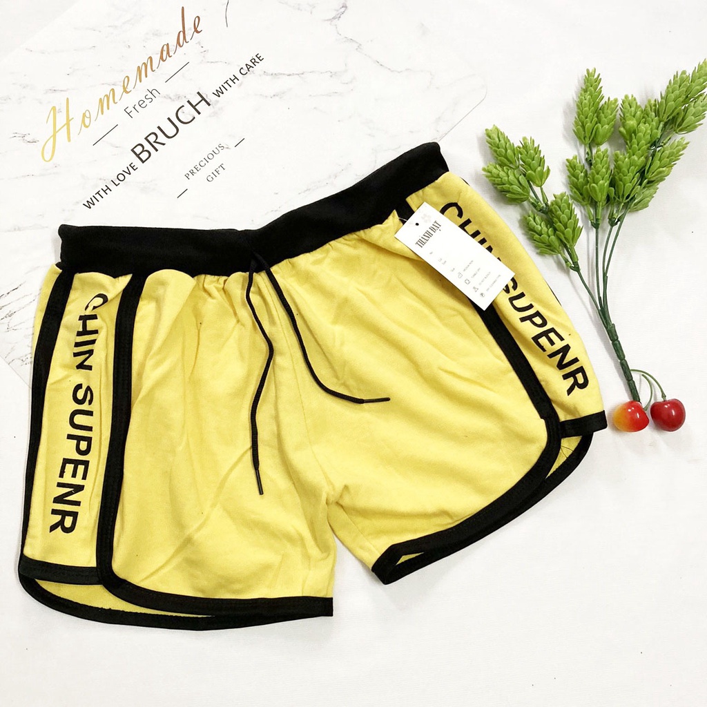 Quần đùi nữ freesize từ 45-55kg thun da cá mỏng mềm mát - lưng thun có dây rút - QU61