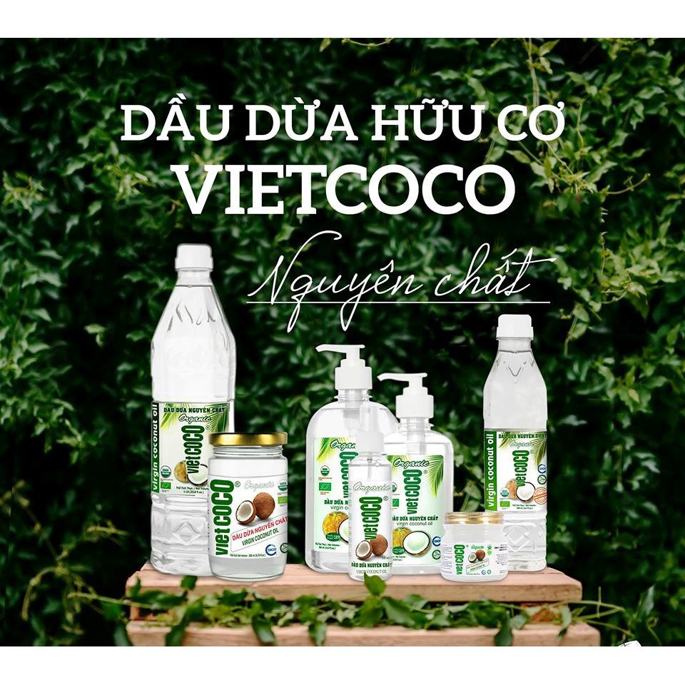 Dầu dừa nguyên chất hữu cơ Vietcoco