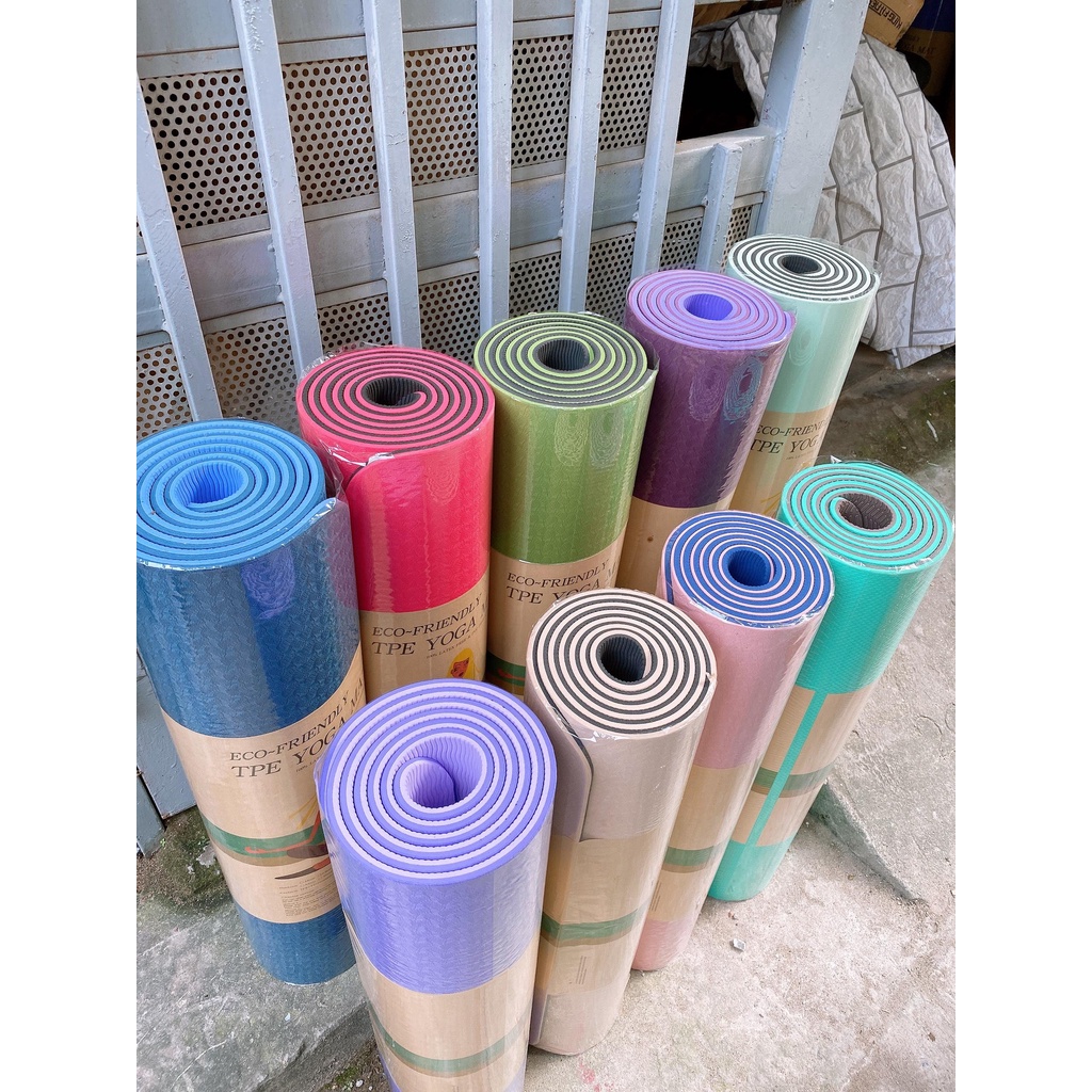 [FREESHIP️] THẢM TẬP YOGA TPE CAO CẤP 2 LỚP 6MM YO13