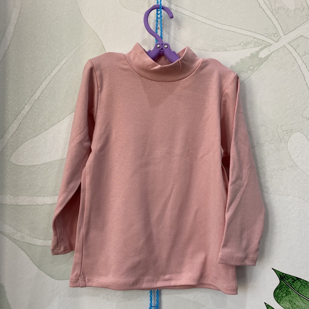 Áo giữ nhiệt áo cotton len cổ 3p trơn nhiều mầu cho bé trai bé gái Đại 22-36kg XHN1100