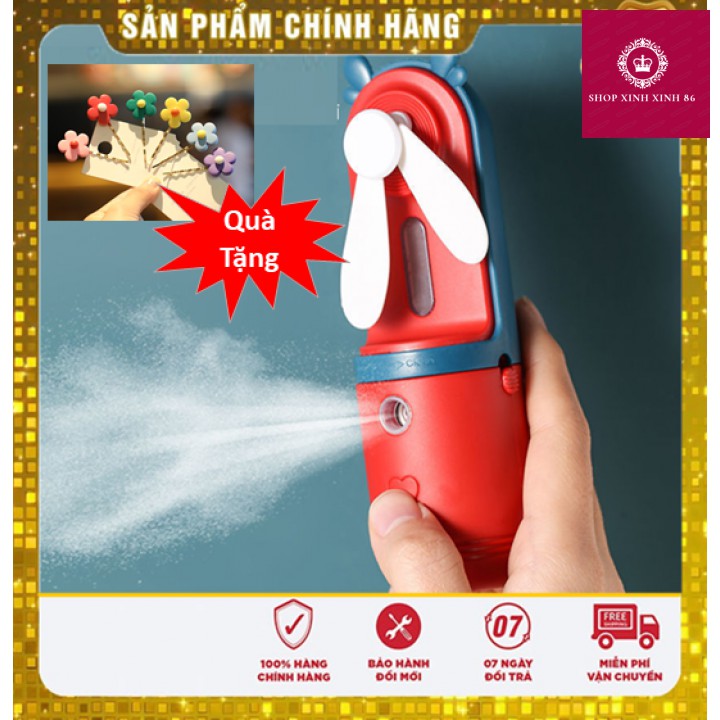HOT!!! QUẠT PHUN SƯƠNG MINI [FREESHIP-HOÀN XU] Tích Điện Cầm Tay Gấp Gọn Chính Hãng Cao Cấp