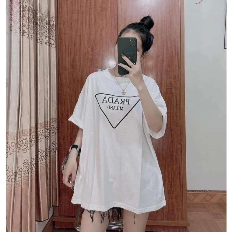 Áo thun nữ tay lỡ form rộng unisex chất cotton thoáng mát