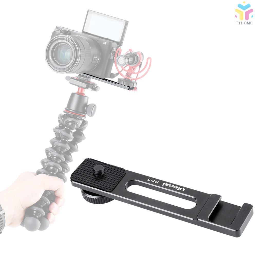 Thanh mở rộng chân đế gắn micro Ulanzi PT-5 Vlogging kèm ốc vít Cold Shoe 1/4 Inch cho Sony A6000