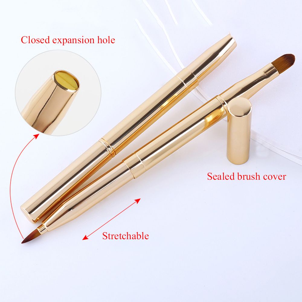 Cọ tô son môi hai đầu chống bụi thiết kế nhỏ gọn thời trang tiện lợi cho nữ