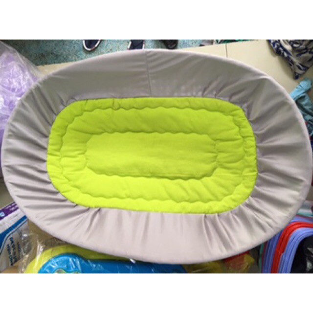 Nệm lót nôi tre đặt võng Viet kids an toàn cho bé vải cara trơn màu nhiều size