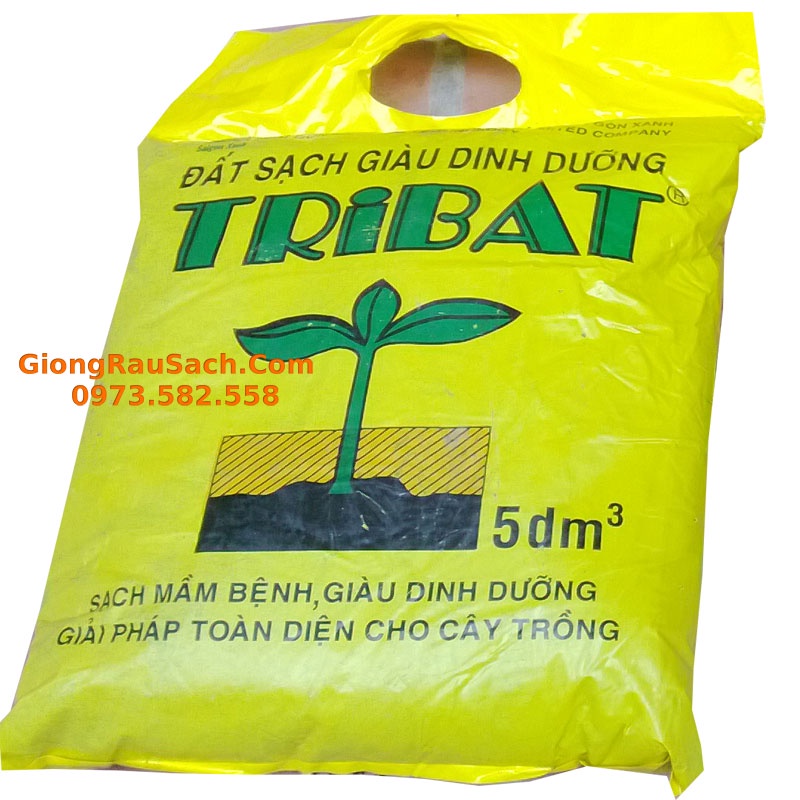 Đất Sạch Trồng Cây trồng rau trồng rau mầm cải tạo đất Tribat 5dm3