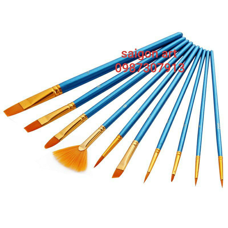 Bộ 5 CỌ, 5 kiểu Vẽ Sơn Acrylic, Sơn Dầu