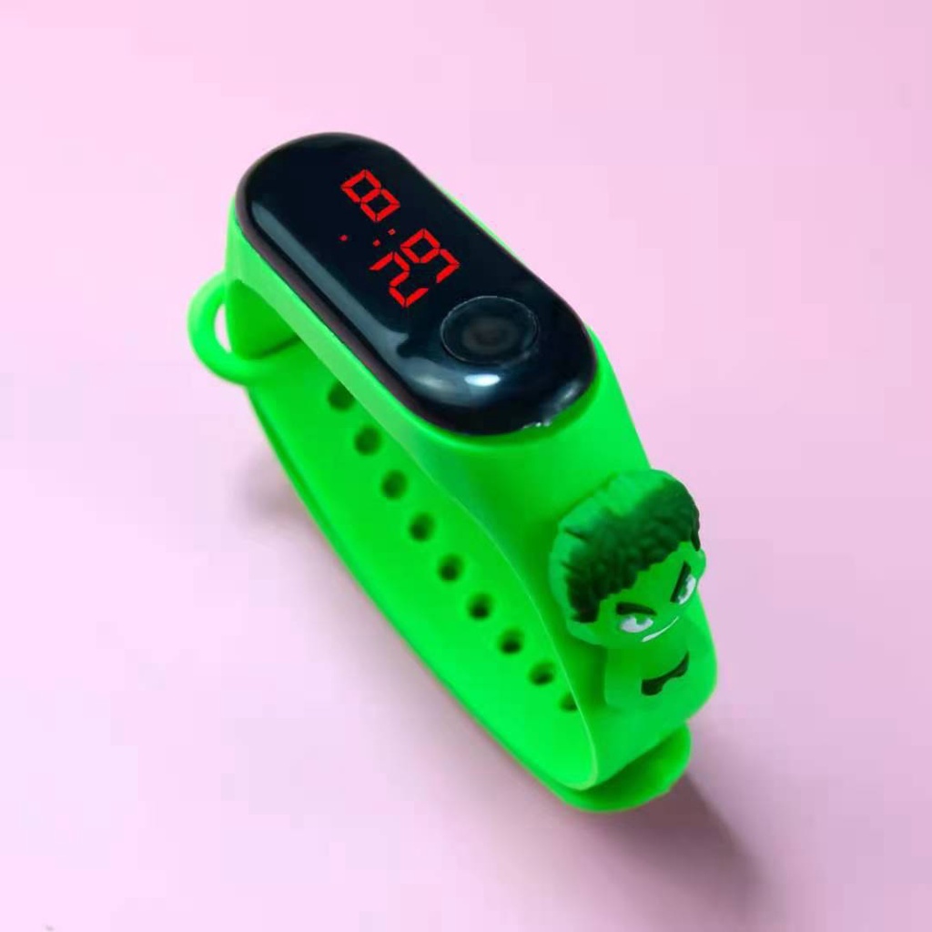 Đồng hồ điện tử kỹ thuật số màn hình led dây silicon họa tiết hoạt hình dành cho trẻ em  | BigBuy360 - bigbuy360.vn