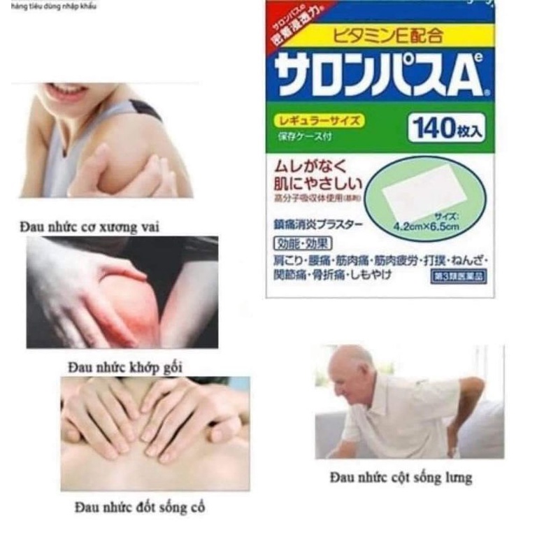 Miếng Cao Dán Salonpas Hộp 140m Nhật Bản