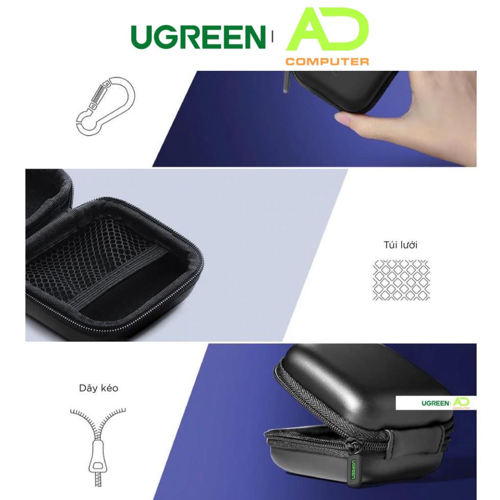 Hộp đựng tai nghe thẻ nhớ cáp USB chống sốc chống nước UGREEN 40816