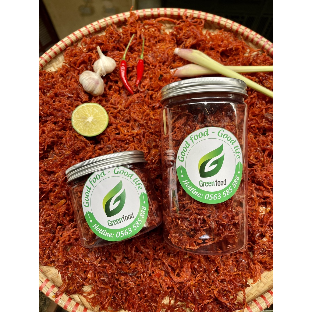Heo khô cháy tỏi/Bò khô sợi GREENFOOD thơm ngon an toàn, đảm bảo vệ sinh thực phẩm