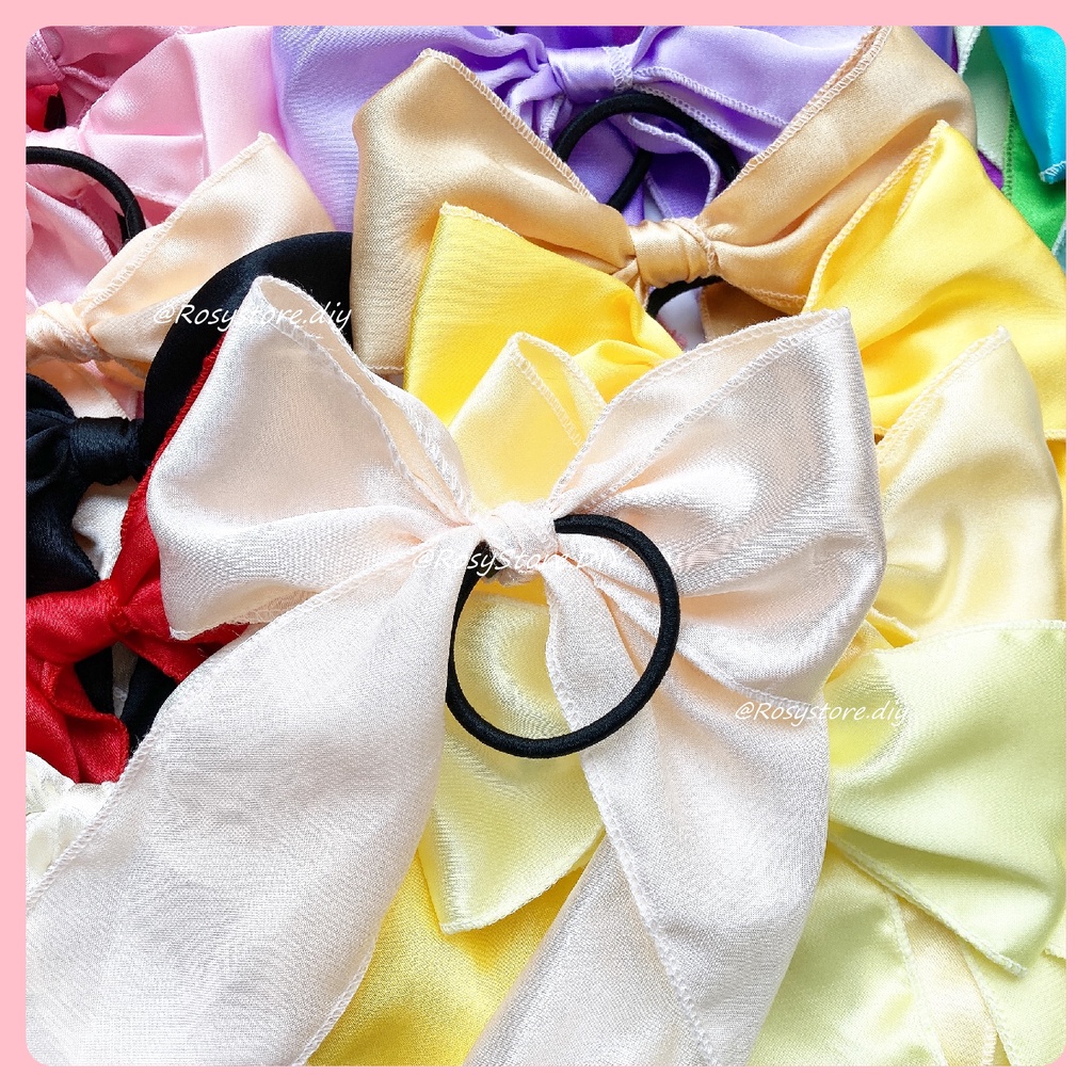 [Ảnh thật] NƠ CỘT TÓC LỤA SATIN TIỂU THƯ BẢN TO TÔNG VÀNG- PHONG CÁCH HÀN QUỐC PHỤ KIỆN THỜI TRANG NỮ GIÁ RẺ ĐẸP