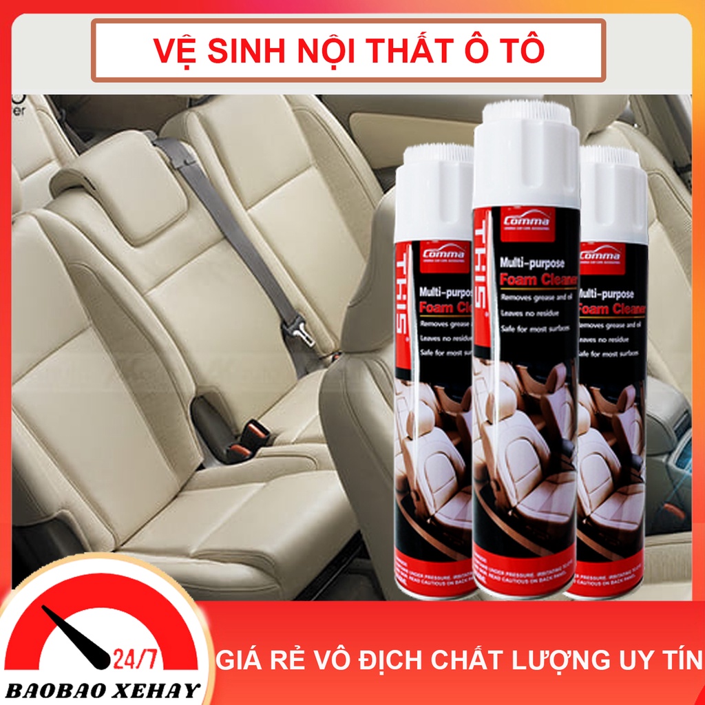 Vệ Sinh Nội Thất Ô tô - Vệ Sinh Ghế Da, Taplo, Thảm Lót Sàn, Dung Dịch Tẩy Rửa - THIS Foam Cleaner