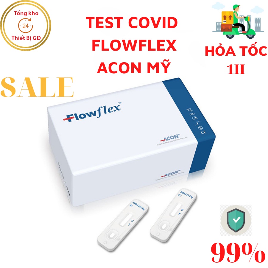 Bộ Test Nhanh Tại Nhà Flowflex, Test Kháng Nguyên - Que Test Mũi, combo 5 bộ, Ship nhanh 1h
