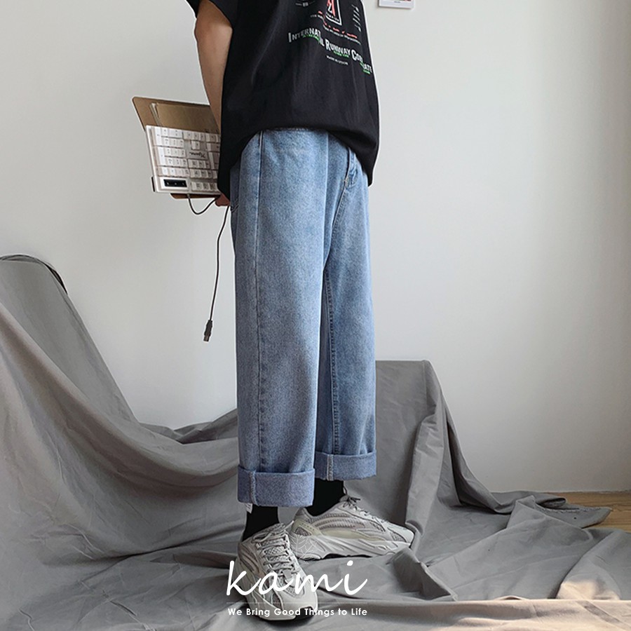  [Freeship50K] Quần jeans xanh trơn Regular-fit Jeans mã JM01 | BigBuy360 - bigbuy360.vn