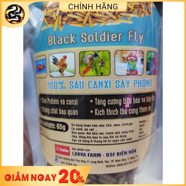 Thức Ăn Sâu Canxi Sấy Khô 100gr Cho Cá Cảnh Thức Ăn Cá Rồng, Thức Ăn Cho Cá Koi, Thức Ăn Cá La Hán, Thức Ăn Cá Ba Đuôi