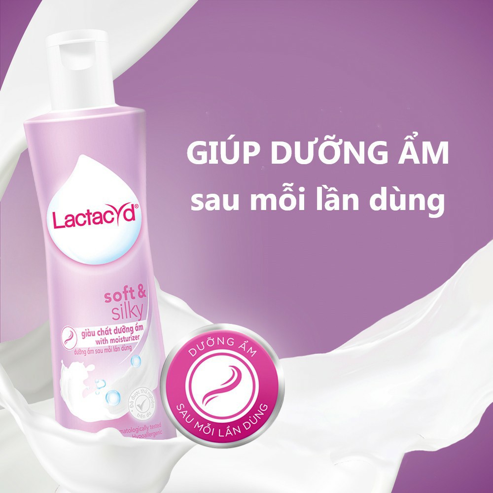 DDVS Phụ nữ Lactacyd Soft &amp; Silky 250ml