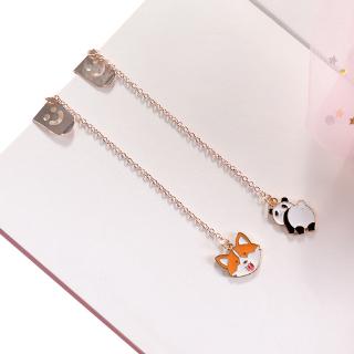 Hoạt Hình Sáng Tạo Nhỏ Tươi Kim Loại Trang Kẹp Sinh Viên Sổ Tay Phân Trang Mặt Dây Chuyền Đánh Dấu Cô Gái Tự Làm Mặt Dây Chuyền Thẻ Kẹp