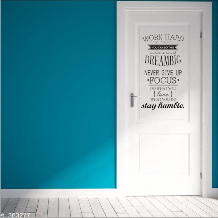 [HOT] Decal tiếng anh dán tường tạo động lực WORK HARD - DREAMBIG AmyShop