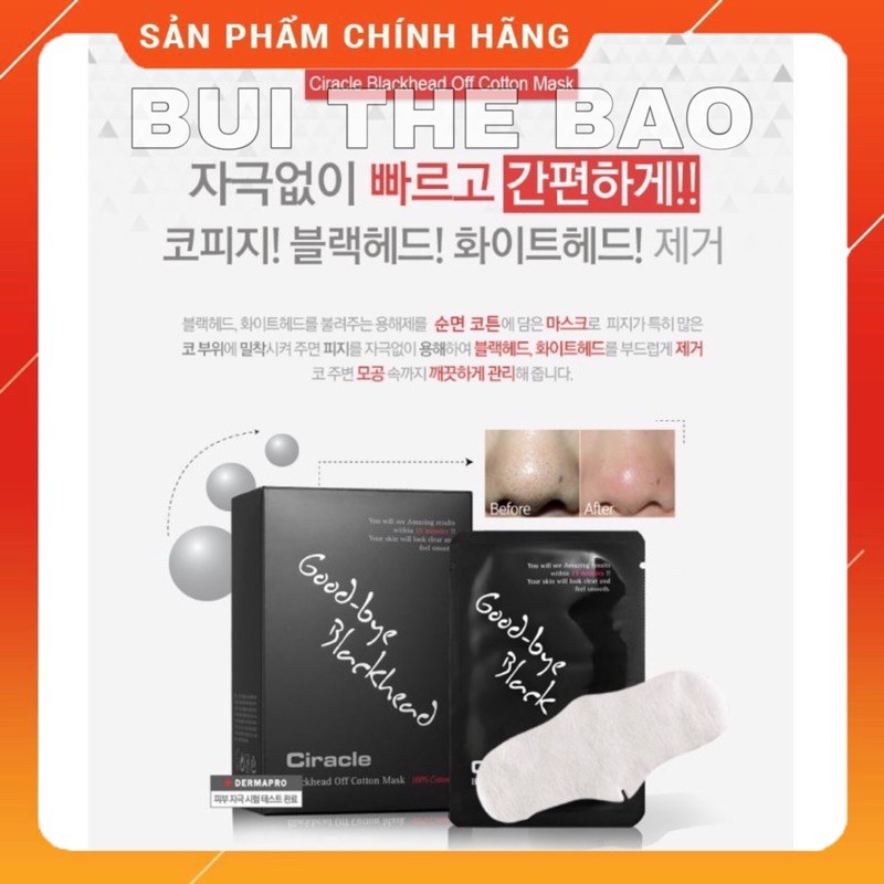 👃 Miếng Dán Hút Mụn Đầu Đen Ciracle 🌪 Good-bye Blackhead