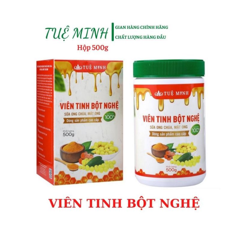 [CHÍNH HÃNG 100%]1 Hộp=0.5kg Viên tinh nghệ mật ong Tuệ Minh hàng chuẩn date mới