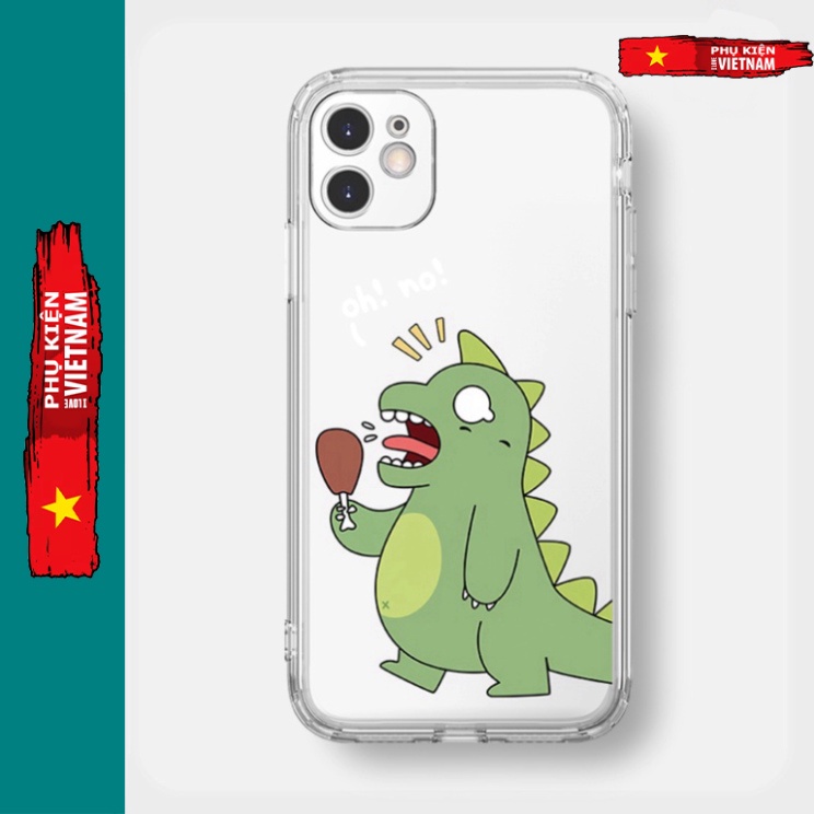 Ốp lưng iphone 6, 6s plus, 7 8 Plus, X, XS, XR, XSMAX, 11 , 12, 13 PROMAX suốt trong quãng BỐ CON khủng long thời tiền s