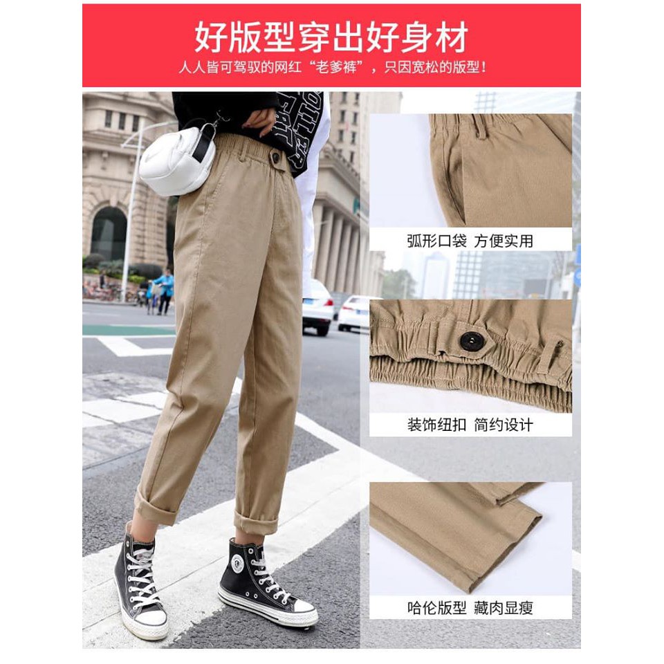 quần khaki nữ dáng beggy | BigBuy360 - bigbuy360.vn