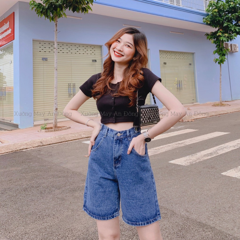 Quần Short jean nữ- quần ngố chất bò trơn mềm xinh xắn (JN3N)