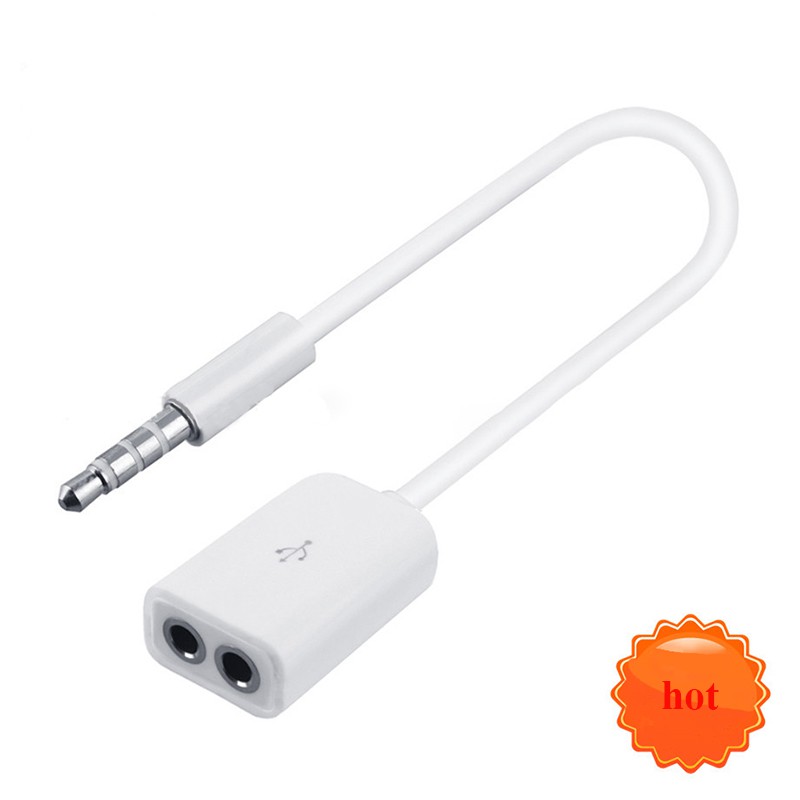 Bộ chia tai nghe Cáp tai nghe Giắc cắm 3.5mm Nam đến 2 Nữ Bộ chia âm thanh cho Huawei Samsung iPhone Oppo Xiaomi Máy tín