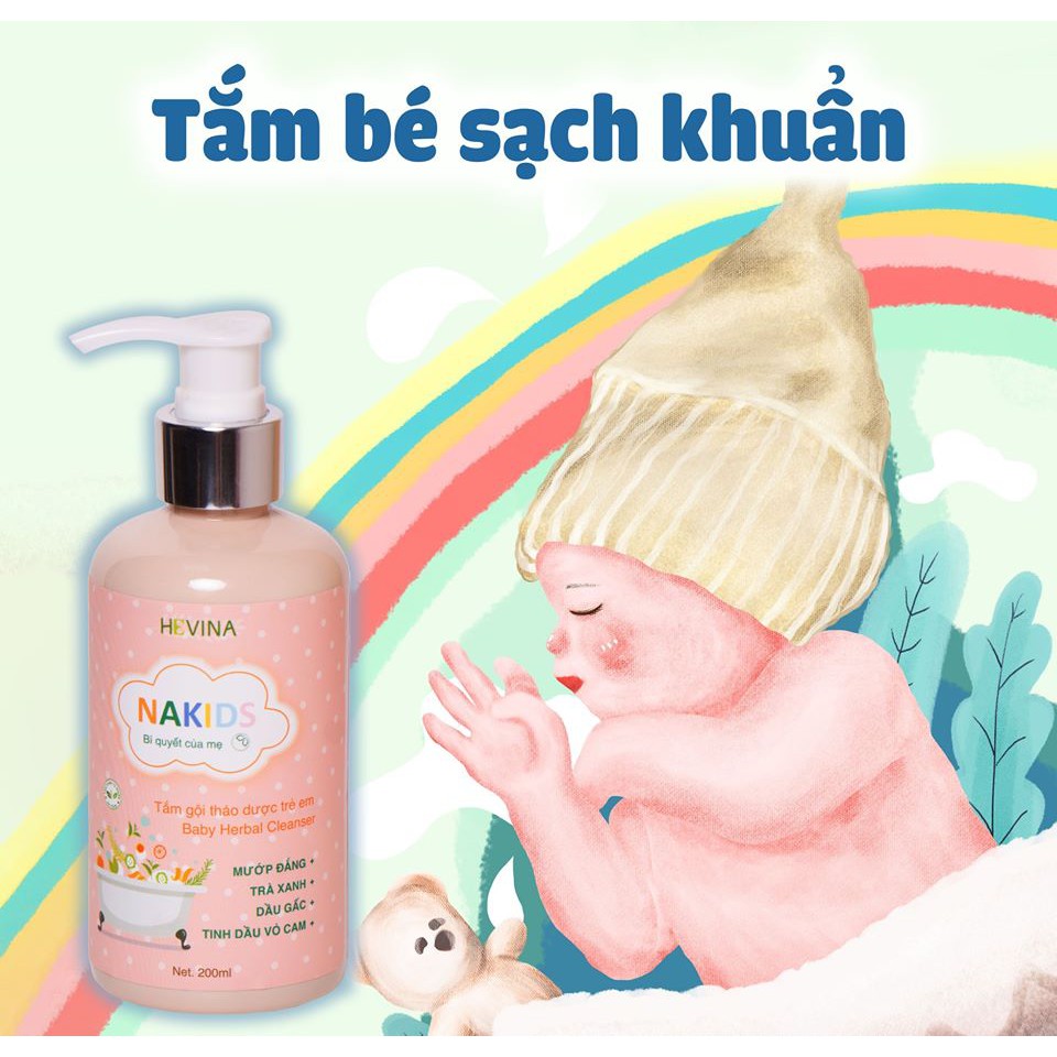 TẮM GỘI THẢO DƯỢC TRẺ EM NAKIDS [AN TOÀN TUYỆT ĐỐI] SẠCH KHUẨN, HẾT VIÊM | BigBuy360 - bigbuy360.vn