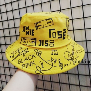 Nón Bucket,Mũ tai bèo BlackPink đầy đủ chữ kí-Phiên bản dành riêng cho Blink